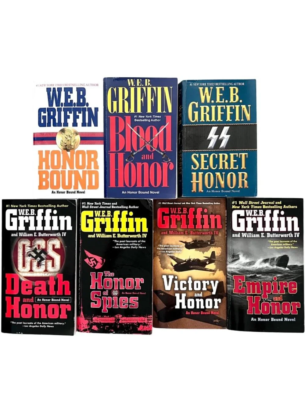 Lot #1-7 W.E.B. Griffin Honor Bound Series PB Novels Books VG